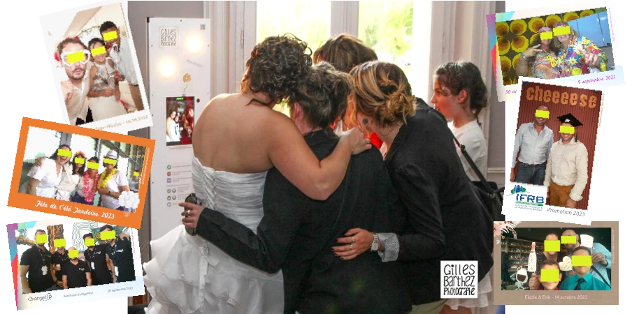 Location photobooth pour mariage en Charente Angouleme Cognac avec impressions instantanées